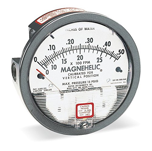 Amazon.com: Dwyer Magnehelic Pressure Gauge, 0 to 1 In H2O